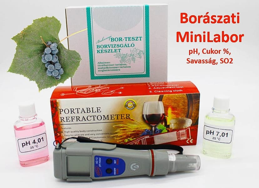Vinársky miniLABOR s refraktometrom a pH metrom