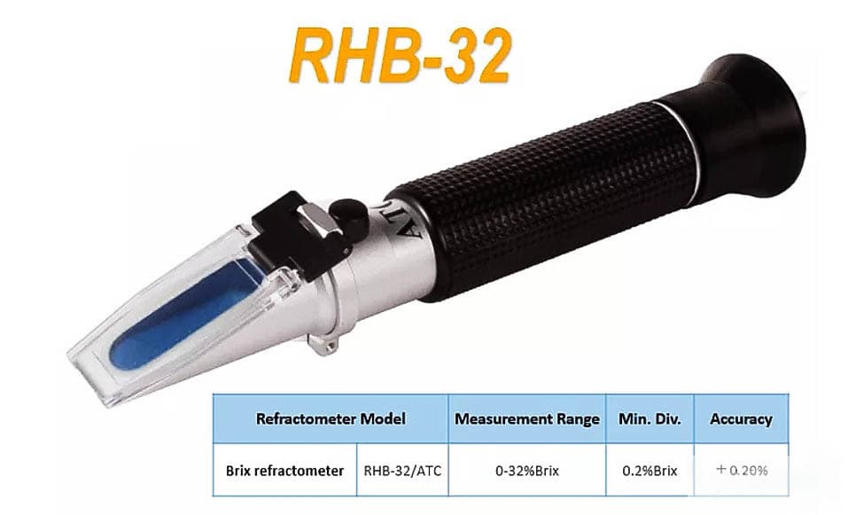 RHB-32ATC optický refraktometer 0–32 % Brix