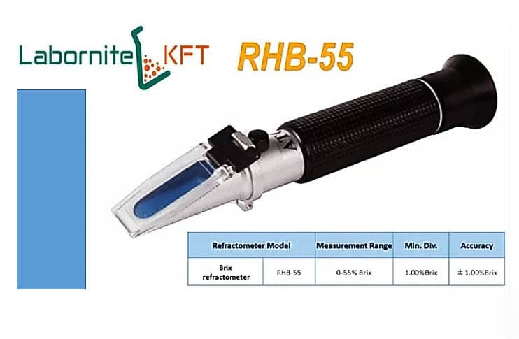 RHB-55 refraktometer 0–55 % Brix
